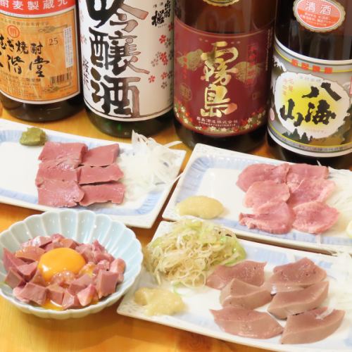 鮮度命、ブランド鶏の肉刺し