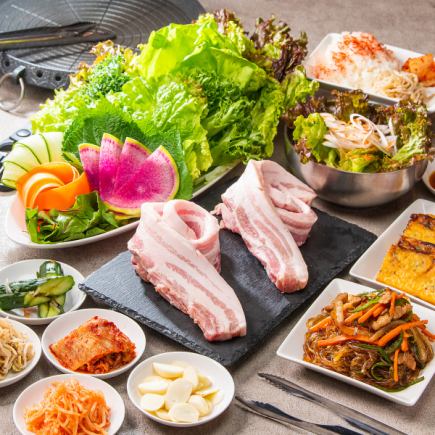 [Most popular] Choose your main dish and enjoy 3 hours of all-you-can-drink with 8 dishes! [Korean classic course] 4780 yen → 3980 yen