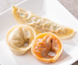 Assortment of 3 Kinds of Gyoza