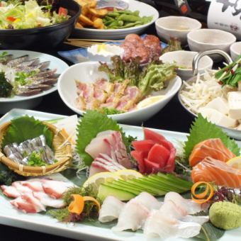 【豪華套餐】呼子直送的活魷魚和內臟火鍋等10道菜品2小時【無限暢飲】⇒8,000日元