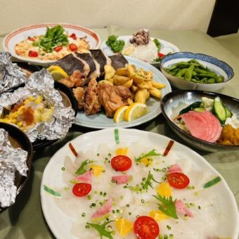 仲間とわいわい♪　2時間飲み放題付き6品5500円　盛込み形式