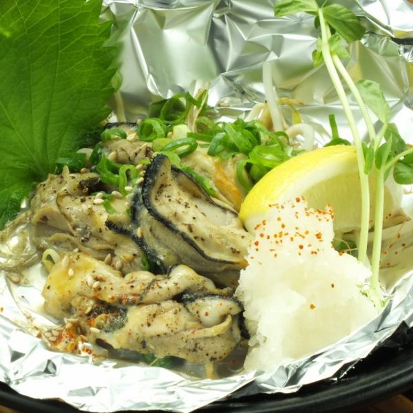 Hiroshima oysters grated iron plate ponzu 680 yen
