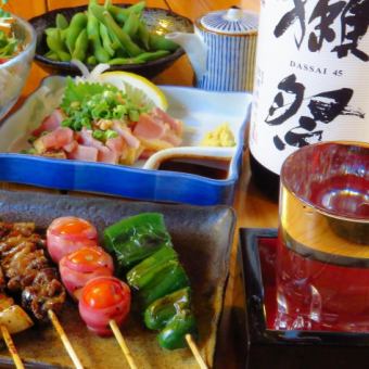[All-you-can-drink Dassai!] 120 minutes of all-you-can-drink included, including assorted 7 types of sashimi~Luxurious~Shogun's choice 5,000 yen course
