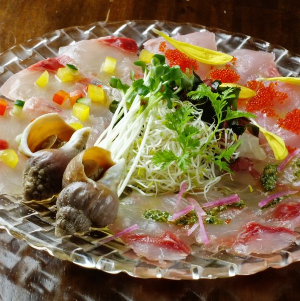 本日の鮮魚のカルパッチョ盛り合わせ