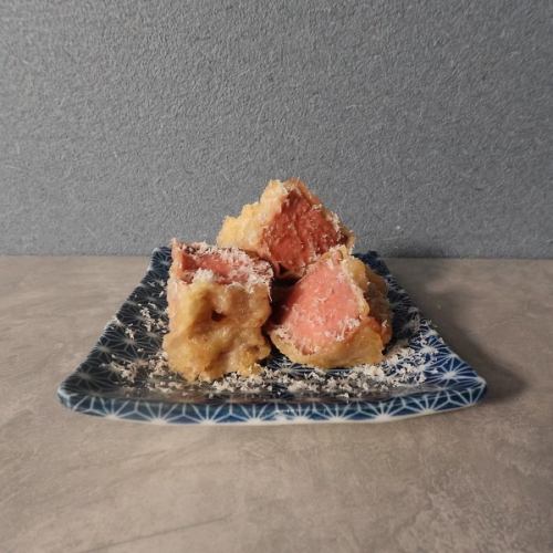Beef tongue tempura