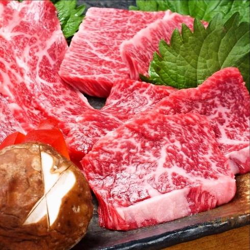 Hida beef · Local vegetables from local Tanizuka etc. Attention to purchasing, Charcoal barbecue shop continued to be loved locally!