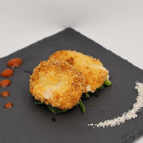 Homemade cream crab croquette