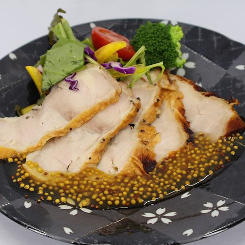 Homemade smoked chicken with honey mustard