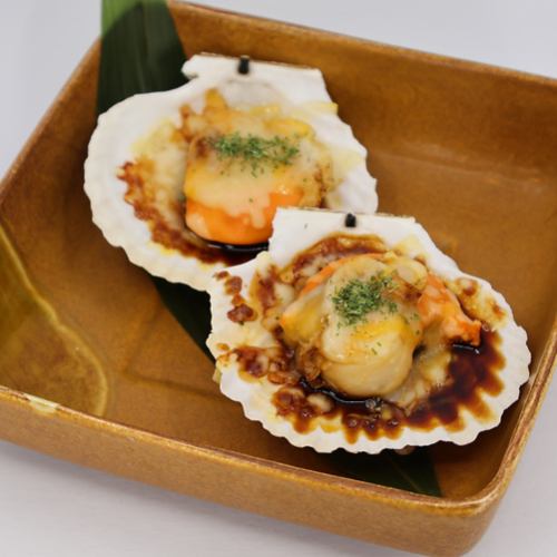 Teriyaki scallops with cheese