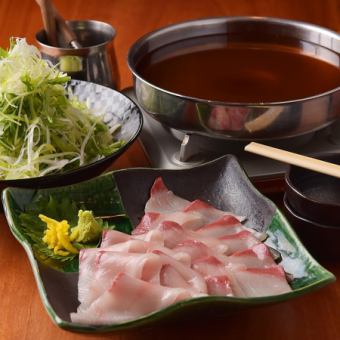 [Until the end of April!! Ehime Uwajima Yellowtail Shabu Course] 6,000 yen (tax included)