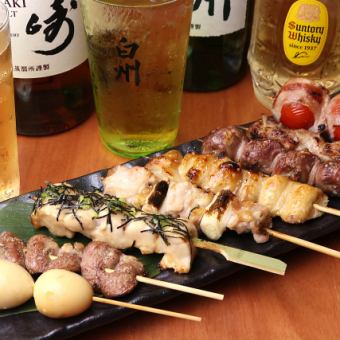 [Draft beer included♪ 2 hours all-you-can-drink included] Kushigin specialty! Yakitori course! 10 dishes total 5,000 yen (tax included)