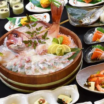 人气爆棚！主菜是Zauo的招牌菜！夏天！奢华鲷鱼饭！含钓鱼套餐 7980日元（不含税）（8780日元含税）