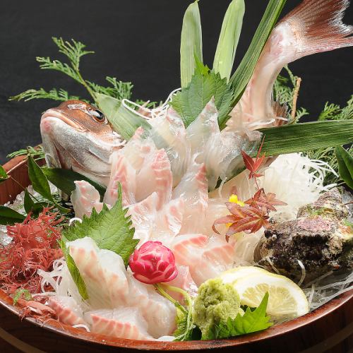 Freshly caught sashimi is exceptional!