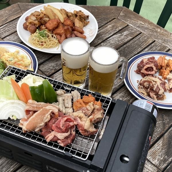 BEER GARDEN Grilled BBQ & snack buffet & all-you-can-drink ★ 120 minutes 4,800 yen per person 90 minutes 4,300 yen (tax included)