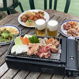 【平日の16:00～16:45までの入店予約限定！】180分飲み放題＋BBQセット　￥4400(税込)