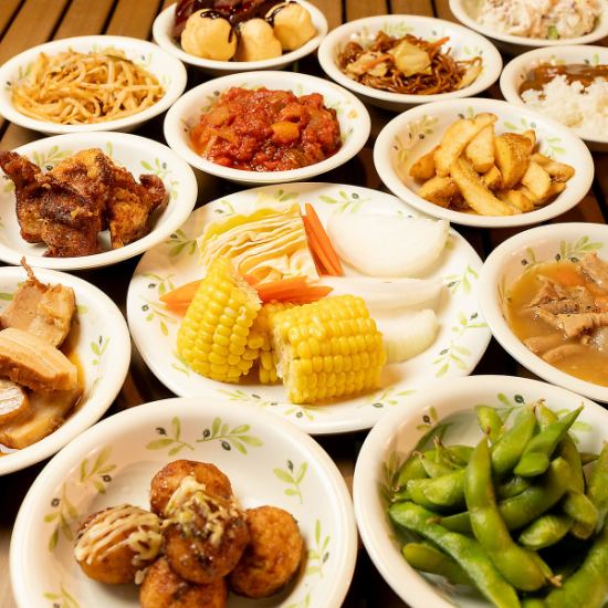 お肉以外のフードは食べ放題！お酒に合うサイドメニューも充実◎