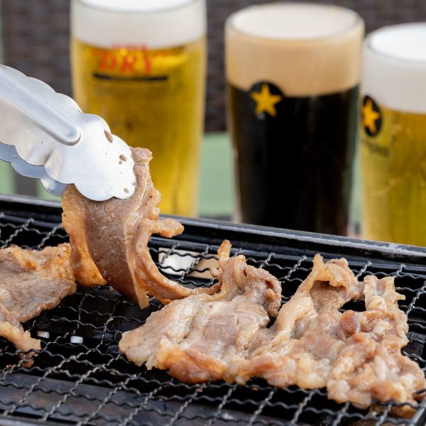 ビアガーデン 網焼きBBQ付&おつまみブッフェ&飲み放題★お一人様120分5000円 90分4500円(税込)