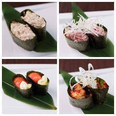 雞蛋壽司/鮪魚蛋黃醬壽司/螃蟹沙拉壽司/根托羅壽司