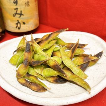 Grilled edamame