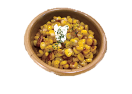 コーンとベーコン　ガーリックバター