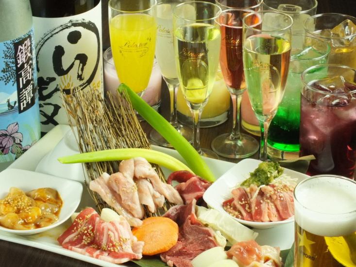 All-you-can-eat and drink yakiniku is available for 3,700 yen and 2,990 yen!