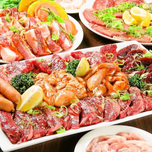 All-you-can-eat and drink for 120 minutes 2530 yen! Standard ribs, hormones, etc. +300 yen for all-you-can-drink draft beer and fruit liquor!