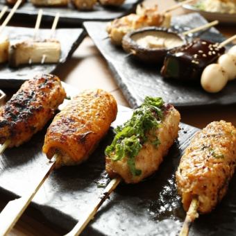 【食べ放題のみ】こだわりの串を心ゆくまで楽しめるプラン（ドリンク別）
