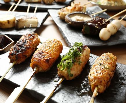 【食べ放題のみ】こだわりの串を心ゆくまで楽しめるプラン（ドリンク別）