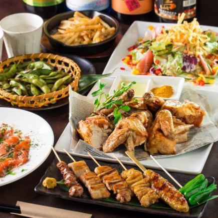 【3H食べ飲み】新橋No.1コスパ!焼鳥に和牛肉寿司含む『全140種食べ飲み放題』5480円⇒3980円