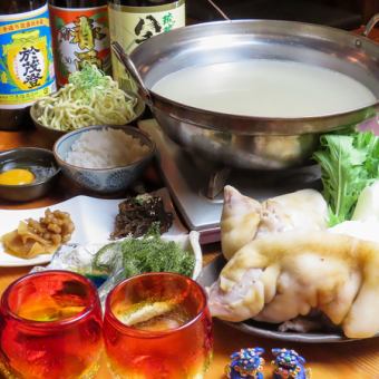 【2H飲み放題】女性に人気！美肌効果テビチ（豚足）のお鍋堪能コース6品5,500円 （税込）