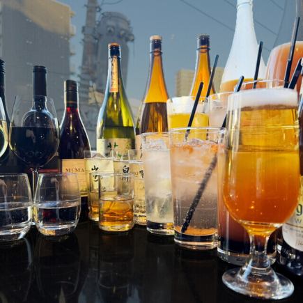 当日OK!【単品飲み放題】“各種ビール、フルーツサワー、本格焼酎等含む豪華ラインナップ”