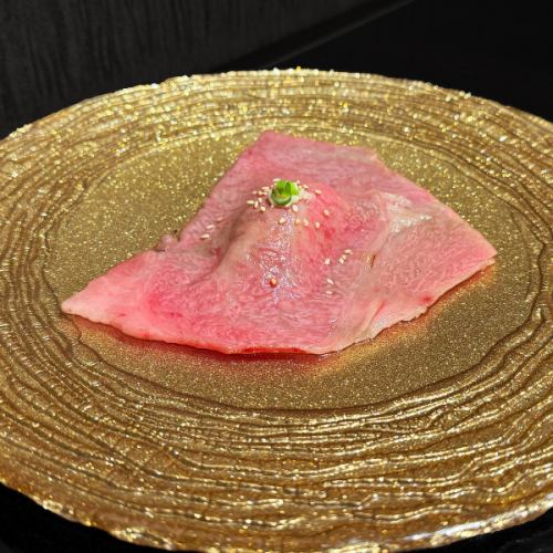 一枚炙りリブロース寿司