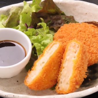 Sakura shrimp cream croquette