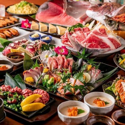 秋冬限定！【３H飲放】選べる鍋×鮮魚のお造りや真ホッケに蟹含む『極』全10品7480円⇒6800円