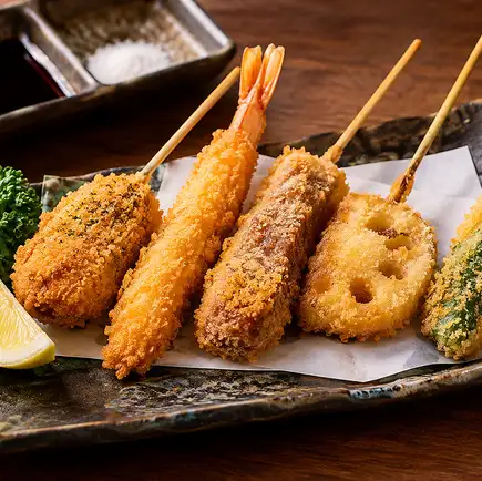 冬季限定【3H飲放】串カツ五種盛合せ×旬魚の逸品やあさりの酒蒸し『柑』全7品4790円⇒4000円