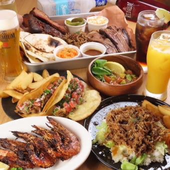【おためしコース★】贅沢お肉のPiggy's BBQプレートを含む全2品⇒3,000円