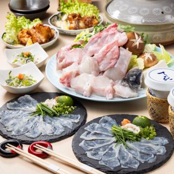 てっちりコース【前日までの予約限定】湯引き・てっさ・ふぐ唐揚・てっちり鍋〈8,000円〉