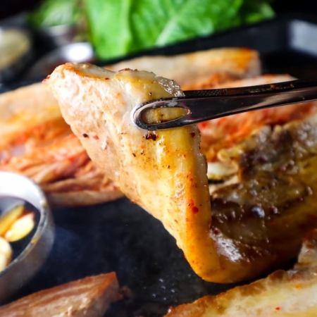 【平日月～木限定特別3時間プラン】サムギョプサル付き全80種以上食べ放題+アルコール飲み放題  