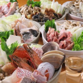 Hot pot course ``Seafood hot pot'' 2 hours of all-you-can-drink included, 8 dishes, 5,500 yen