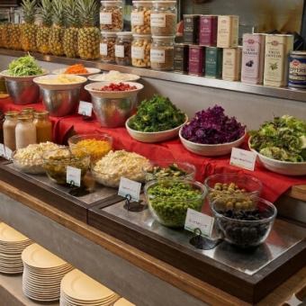 ★ランチ貸切プラン★飲み放題付きシュラスコ＆16種サラダビュッフェ食べ放題2時間4,700円~