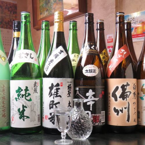 岡山の地酒を常時10種類ご用意！