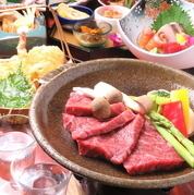 【晴れの国会席】お造り3種盛/旬の天ぷら[9品120分飲放付]4700円※金土祝前5000円※席時間150分