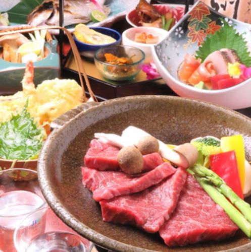 【晴れの国会席】お造り3種盛/旬の天ぷら[9品120分飲放付]5000円※席時間150分