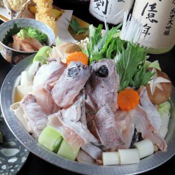 Grouper Hotpot Course (6 dishes) 9,900 yen (tax included) (October to March)