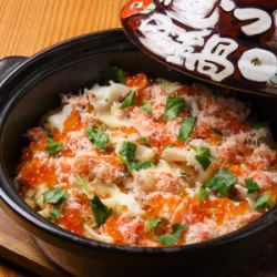 ずわい蟹と真鯛の土鍋御飯