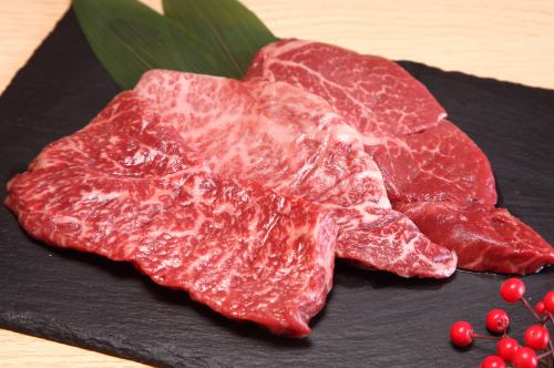 Assortment of 3 types of Hida beef A5 meat