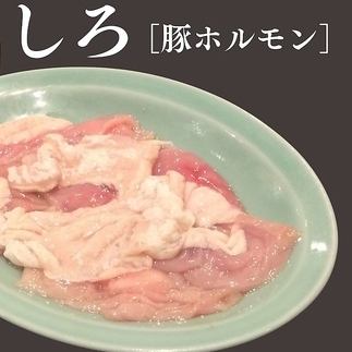 新鮮ホルモン「しろ」はリピーター続出の絶品メニューです。