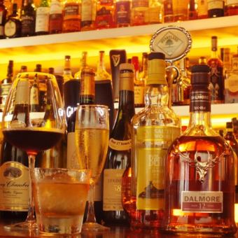 【18時～20時限定★２H単品飲み放題】お1人様3500円！　本格BARなので種類が豊富♪