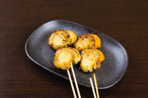 2 scallop skewers