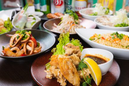 120分生ビール付飲放付!人気料理をぎゅっと詰め込んだ全9品のサイゴン満喫コース!